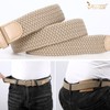 JASGOOD Women Braided Woven Elastic Stretch Belt Leather Covered Buckle