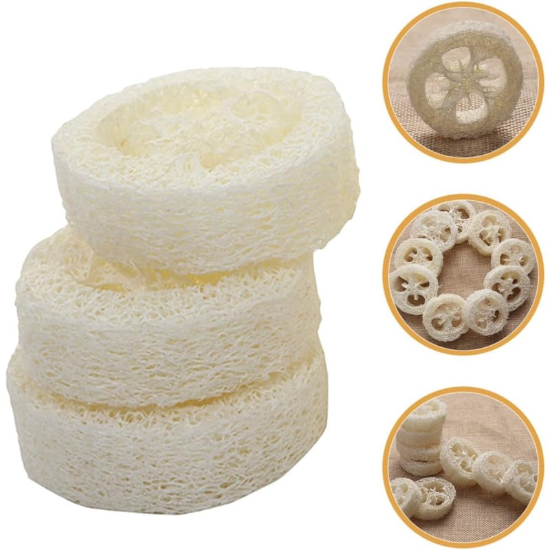 Set de 40 Esponjas de Lufa Natural para Ducha Exfoliante