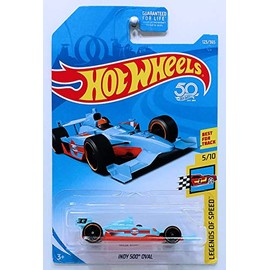 Hot Wheels 2018 50th Anniversary Legends of Speed Indy 500 Oval 123/365, Light Blue
