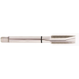 YG-1 T4 Series High Vanadium HSS Spiral Point Combo Tap, Uncoated (Bright) Finish, Round Shank with Square End, Plug Chamfer, 3/4"-16 Thread Size, H5 Tolerance