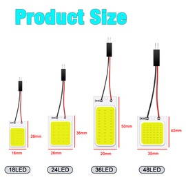 NSKANQI 4-Pack White Extremely Bright COB 48-SMD 24V DC LED Light for Auto Car Interior Lighting Panel Dome Lamp Map Roof Ceiling Lights Bulb with 4 X T10 Adapter,Festoon Adapter (48SMD 24V)