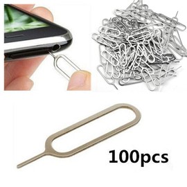 Pack of 100 Sim Card Tray Removal Tool PINS For all Type of smart Phones, Ejector Opening Tool, Tray Eject Pins Needle Opener, Universal Sim Ejector Tool for Mobile Phones Tablets, Sim Card extractor.