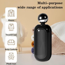 Lint Remover, Reusable Lint Roller Sticky Roller, 2-in-1 Hair Remover, Extra Sticky Lint Roller for Clothes, Hair, Cat Hair, Dog Hair (Black)