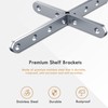 Gorffy 10pcs Flat Brackets for Wood, 80 × 40 ×