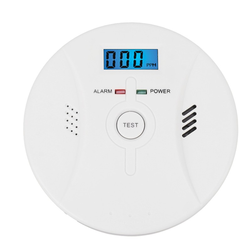 Monoxide Detector Easy Mounting Test Hush Button Dual Sensors Battery