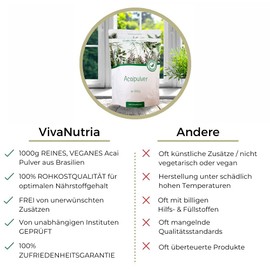 Geovitalis Acai Powder, Acai Berry Powder, 500g, Vegetable Quality