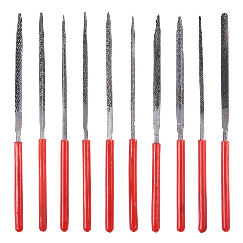 Amtech E1750 10 Piece 140mm (5.5") Steel Needle File Set