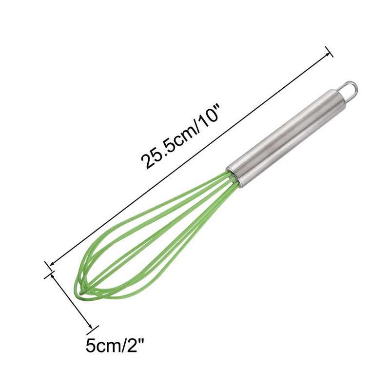 sourcing map Egg Whisk Stainless Steel Whisk Mixer Kitchen Utensil