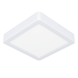 EGLO LED Deckenleuchte Fueva 6, eckige Badezimmer Deckenlampe, Badlampe Decke aus Kunststoff in Weiß, Deckenbeleuchtung warmweiß-kaltweiß, IP44, 15 x 15 cm