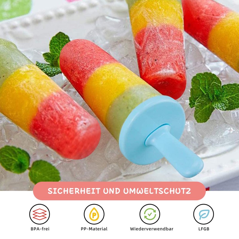 Ice Moulds, 12 Ice Lolly Moulds, Ice Lolly Moulds with