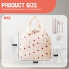 1PCS Strawberry Lunch Bag, Includes 1 Set of Utensils, Insulated