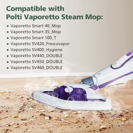 Sunnila Set of 8 Washable Replacement Mops for Polti Vaporetto Vaporforce PAEU0332 All Surface Brush