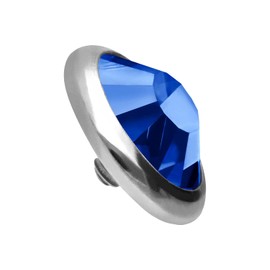 PIERCINGLINE Titanium Piercing Dermal Anchor Attachment Replacement Disc + Crystal Choice of Colours and Sizes, Titanium