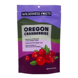 Wilderness Poets Oregon Cranberries (Sweetened with Apples) - Dried Cranberries, 8 Ounce (227 Grams)