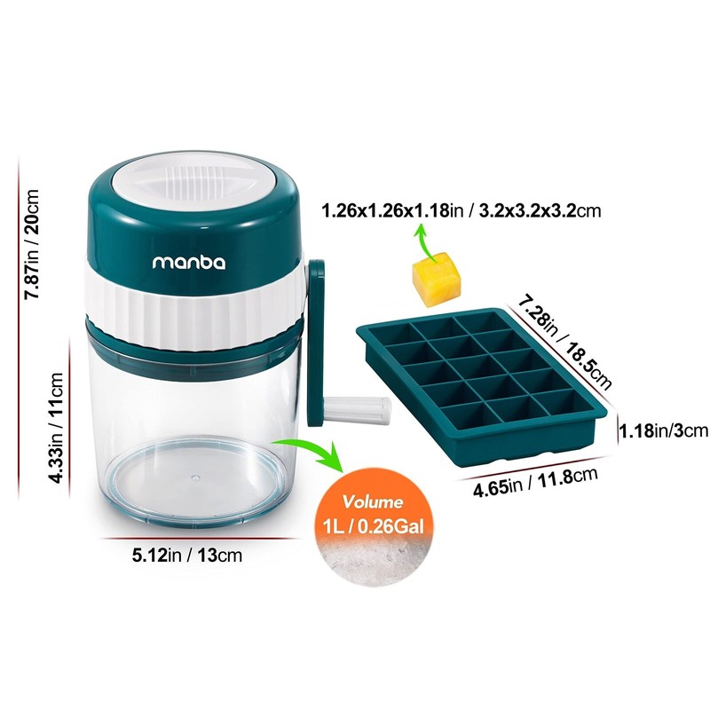 MANBA Ice Shaver and Snow Cone Machine - Premium Portable