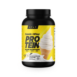 Casein + Whey Protein by HTLT | Whey & Casein Protein Shake Powder | Slow-Release Whey & Casein Protein for Sustained Energy | Casein Protein Powder for Baked Treats, Vanilla Ice Cream