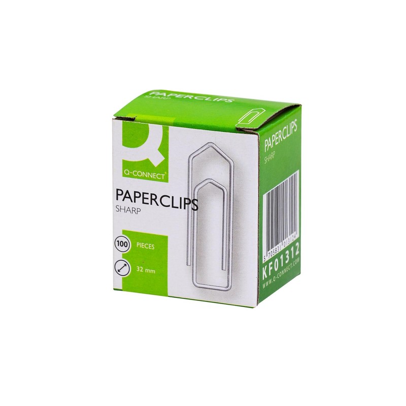 Q-Connect No Tear Paperclip, 32 mm KF01312Q - Pack of