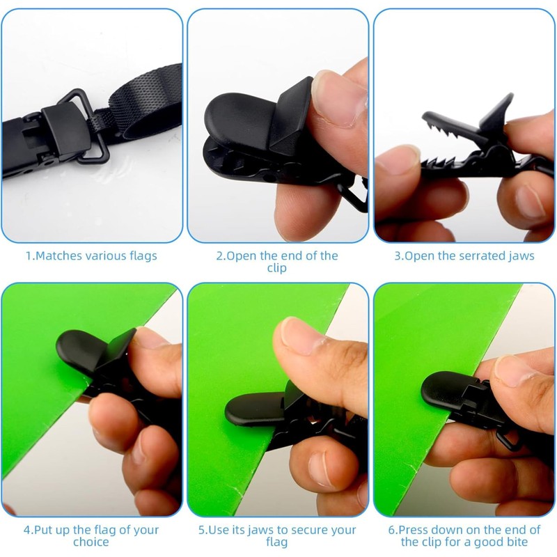 6 Piece Garden Flag Clip,Flag Yard Clips for Small Flags