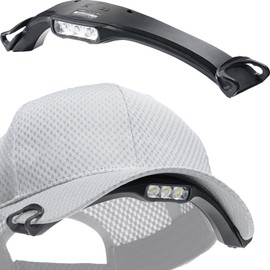 eSupply EEX-LEDWE02 LED Cap Light, Hat Light, USB-C Charging, 3 Brightness, 250 Lumens, Waterproof, IPX4, Clip-On, Lightweight, Outdoors, Running, Walking,