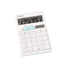 Canon HS-1200TC-WH Stylish Design Calculator, Antibacterial Specification, White (12 Digit / Slim Tabletop, Two-Tone Color)