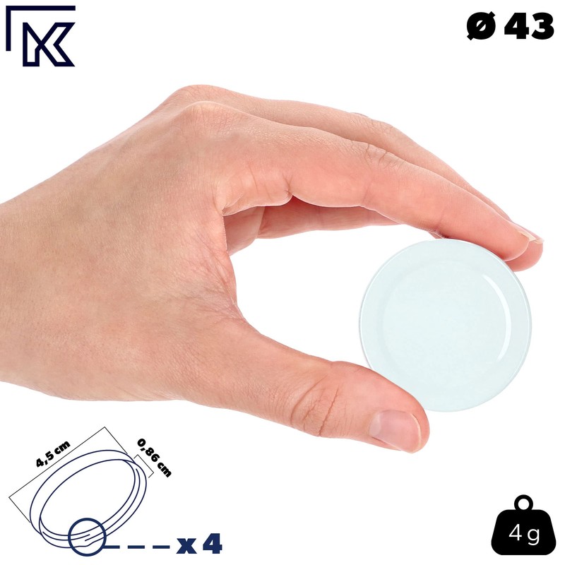 KADAX Screw Cap fi43 mm, Twist-Off Lid Set Made of