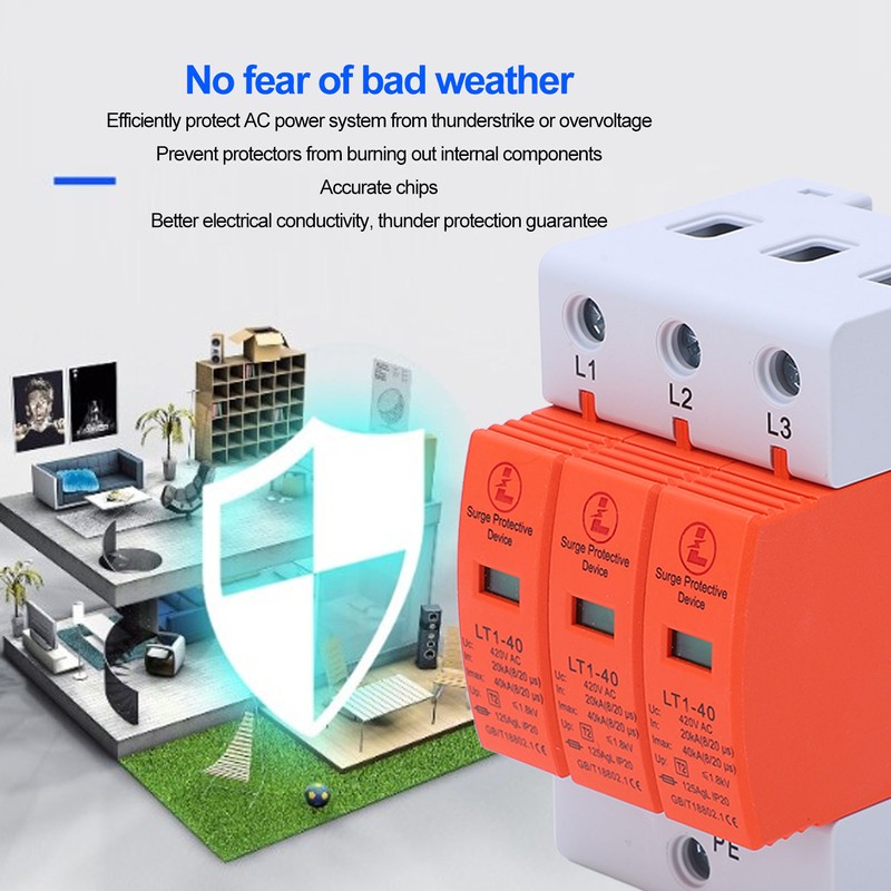 Surge Protective Device Breaker Protector Home Improvement Electrical Supplies AC420V