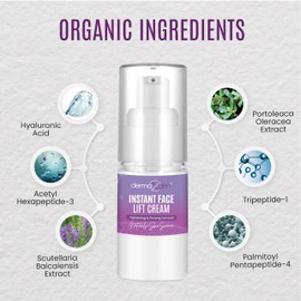 DERMAXGEN Instant Face Lift Cream - Peptide Complex Tightening, Lifting & Firming Cream Organic Instant Formula For Facial, Neck, Chest And Skin Anti Wrinkle & Anti-aging. - 20 Ml