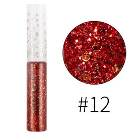 Handaiyan Iridescence Glitter Eyeliner, Liquid Glitter Eyeliner – Longwear Sparkle Liner & Eyeshadow Topper - Quick-Drying, Water-Based Formula – Buildable Shimmer Shades - Color: 12