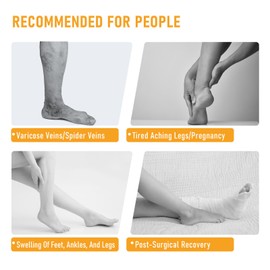 2 Pairs Sheer Compression Socks for Women - 15-20 mmHg Knee High Sheer Compression Stockings for Support Circulation Swelling Edema Work Office Travel, Navy, Medium