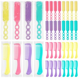 Hair Brush and Combs Bulk Individually Wrapped for Homeless,Disposable Hair Combs Bulk Hair Brushes Detangling Hairbrush for Women Shelter Nursing Hotel Church Charity Supplies (pack of 120)