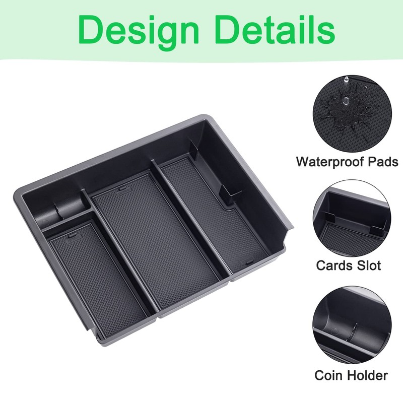 PIMCAR Center Console Organizer Tray for 2014-2018 Chevy Silverado GMC