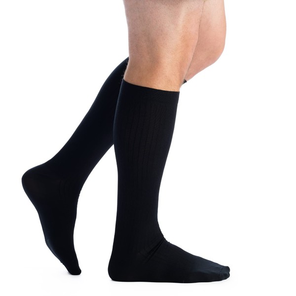 EvoNation Men’s Knee High 20-30 mmHg Graduated Compression Socks – Firm Pressure Compression Garment, Pain Relief & Circulation, Great for Fatigue, Pain, Swelling, Travel