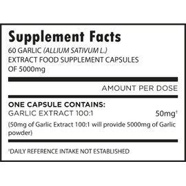 SynBio Botanicals - Odourless Garlic Capsules 5000mg | Vegan | Made in The UK | Gluten Free | Non GMO | Soy Free | Nut Free | Kosher (KLBD) | Halal | Supports General Wellbeing