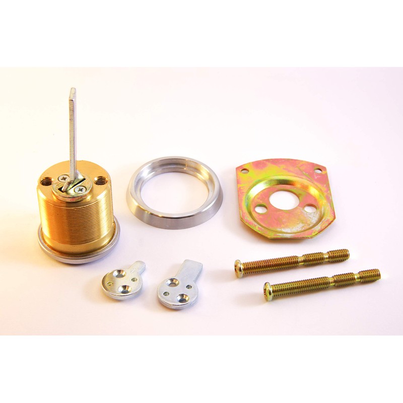 Mul-T-Lock Junior Rim & Mortise Rimo Cylinder, Chrome, 2 Keys,