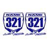 JUST RIDE Motocross Number Plate Replica Decal Stickers YZ
