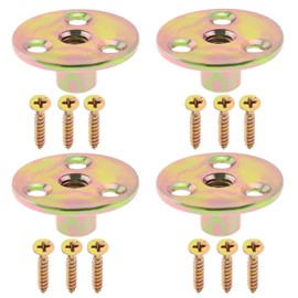 ECSiNG 4 Sets Metric M8 Furniture Leg Hardware Kits 3 Holes Furniture Legs Mounting Plates T Shaped 3 Holes Nut for Sofa Cabinet Chair Couch Seats