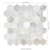 MSI Angora Polished 2' Hexagon Marble Mosaic Tile for Kitchen,