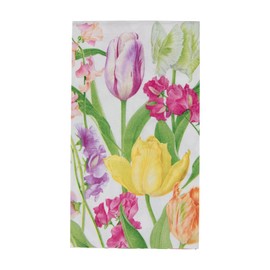 Caspari Spring Flower Show Guest Towel Napkins - 15 Per Package