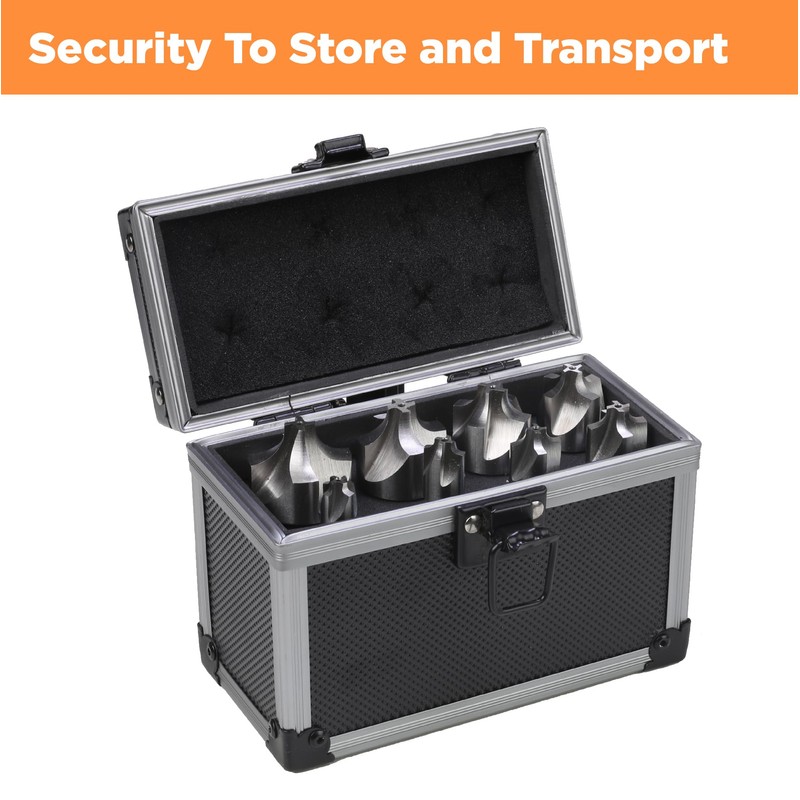 Jerax tools Corner Rounding End Mill Set, H.S.S. 8 Pcs