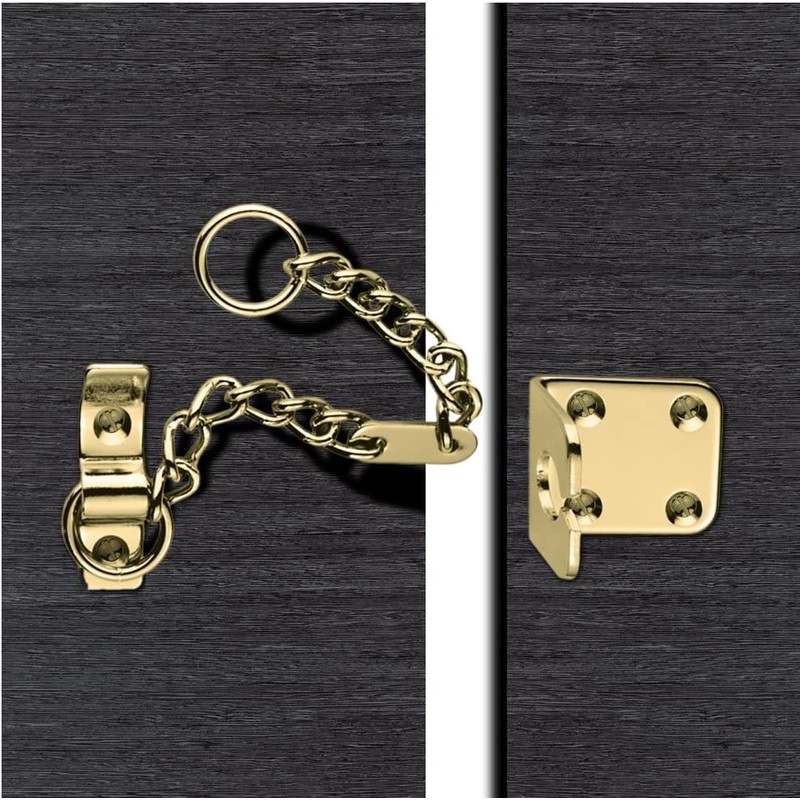 TERF® Heavy Duty Door Chain Polished Brass Narrow Design Door