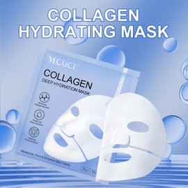 Collagen Face Mask, Deep Collagen Anti Wrinkle Lifting Mask Collagen Mask Overnight, 6 Pack