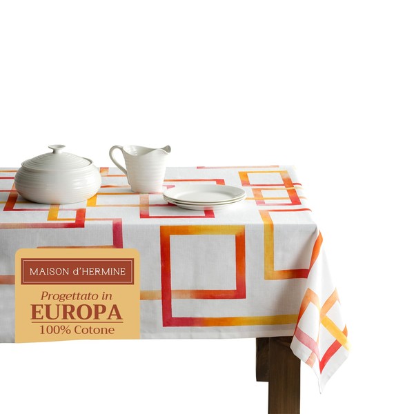 Maison d'Hermine Tablecloths, 100% Cotton, 140 cm x 180 cm,