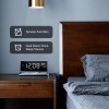 Supersonic Dual Alarm Clock with 2-in-1 Wireless Charger w 4