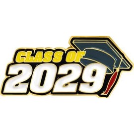Class of 2029 Pin, 1" Enamel Graduation Lapel Pin