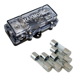 Harmony Audio HA-AGUFD2 Car 2-Way AGU Fused Distribution Block & 40 Amp Fuses