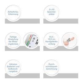 Sanitas SBC 15 Wrist Blood Pressure Monitor, Fully Automatic Blood Pressure and Pulse Monitor, Alarm for Possible Heart Rhythmia