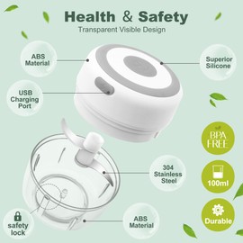 Electric-Herb-Grinder-Large-3.4oz-USB Rechargeable, 3.5'' Powerful Grinder for Dry and Fresh Herbs and Spices, Portable Waterproof, Better Control of Herb Coarseness, Practical and Muntifuctional