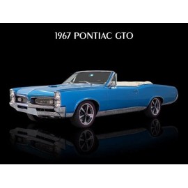 1967 Pontiac GTO Convertible in Blue NEW Metal Sign: 12x16" Ships Free