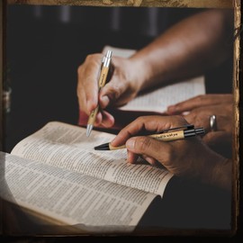 Cholemy 100 Pcs Christian Gifts Bible Verse Pens Bamboo Christian Pens Christmas Religious Gifts Inspirational Pens Motivational Quote Pens God Prayer Journal for Women Church School (Colorful)