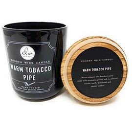 DW Home Warm TOACCO Pipe Wooden Wick Candle 11.5 Ounces